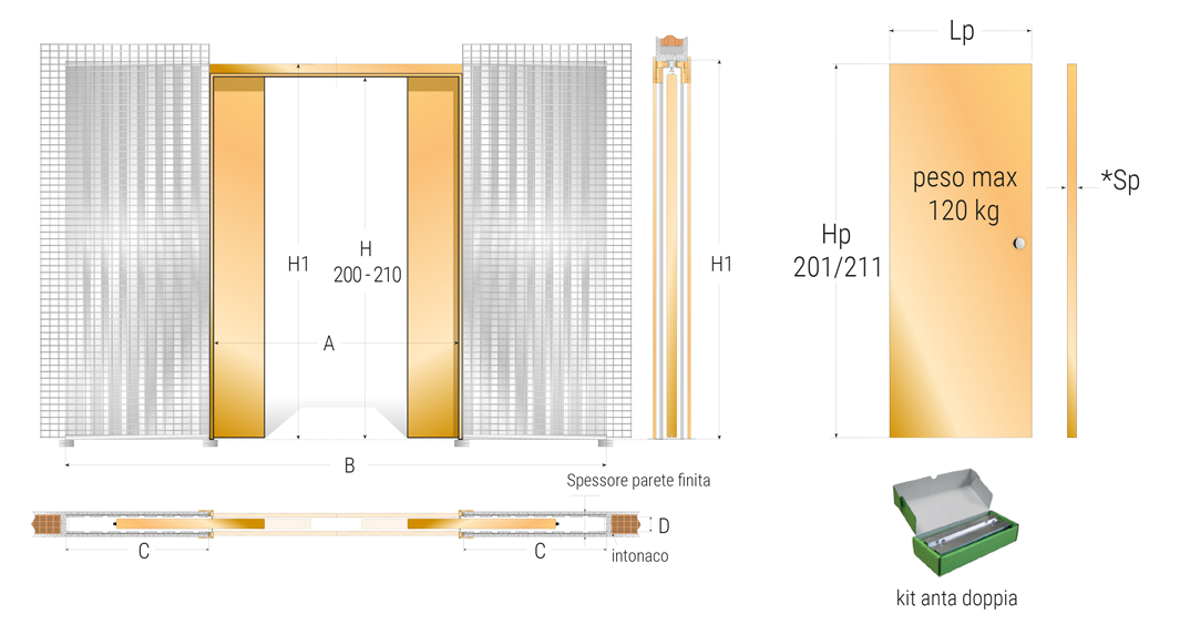 ANTA-DOPPIA-PER-LATERIZIO-(n.-2-ante-singole-+-kit-anta-doppia)-ECOPLUS